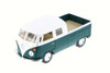 1963 Volkswagen Classical Bus Double Cab Pick Up, Green - Kinsmart 5387D - 1/34 Scale Diecast Model Toy Car (Brand New, but NOT IN BOX)