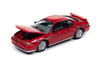 2000 Chevy Monte Carlo SS, Torch Red w/Silver Checkered Side - Johnny Lightning JLSP391/24A - 1/64 Scale Diecast Model Toy Car