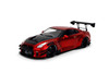 Nissan GT-R (R35) w/Liberty Walk Body Kit 2.0 & Display Base, Candy Red - Jada Toys R-23783 - 1/18 Scale Diecast Model Car
