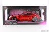 Nissan GT-R (R35) w/Liberty Walk Body Kit 2.0 & Display Base, Candy Red - Jada Toys R-23783 - 1/18 Scale Diecast Model Car