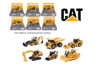 Box of 6 Caterpillar Assortment Series I, Yellow/Black - Diecast Masters 85980A - Micro Scale Diecast Model Toy Cars