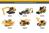 Box of 6 Caterpillar Assortment Series I, Yellow/Black - Diecast Masters 85980A - Micro Scale Diecast Model Toy Cars