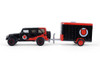 2012 Jeep Wrangler Unlimited "Diablo Sport" w/Small Cargo Trailer, Black/Red - Greenlight 32330C/24 - 1/64 Scale Diecast Model Toy Car