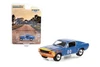1968 Ford Mustang GT Fastback Race Car #00, Blue w/Orange Flames - Greenlight 30328/48 - 1/64 Scale Diecast Model Toy Car