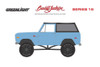 1972 Ford Bronco Custom SUV, Blue - Greenlight 37330F/48 - 1/64 Scale Diecast Model Toy Car