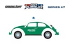 Classic Volkswagen Beetle - Koblenz, German Polizei, Green/White - Greenlight 43050A/48 - 1/64 Scale Diecast Model Toy Car