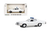 1974 Ford Gran Torino w/Police Lights, White - Greenlight 43012/100 - 1/64 Scale Diecast Model Toy Car