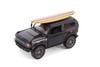 2022 Ford Bronco w/Surfboard, Black - Kinsmart 5438DS1 - 1/34 Scale Diecast Model Toy Car
