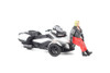 Can-Am Spyder RT 3-Wheel Motorcycle w/Standing Rider, Hyper Silver - Diecast Masters 60016 - 1/32 Scale Diecast Model Toy Bike