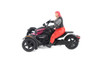 Can-Am Ryker 3-Wheel Motorcycle w/ Sitting Rider, Black/Pink Punk - Diecast Masters 60012 - 1/32 Scale Diecast Model Toy Bike