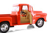 1955 Chevy Stepside Pickup, Orange - Kinsmart 5330D - 1/32 Scale Diecast Model Toy Car