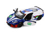 Box of 4 2020 Chevy Corvette #28 "GT Racing", White/Blue - Showcasts 73794D - 1/24 Scale Diecast Model Toy Car