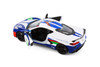 Box of 4 2020 Chevy Corvette #28 "GT Racing", White/Blue - Showcasts 73794D - 1/24 Scale Diecast Model Toy Car