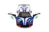 Box of 4 2020 Chevy Corvette #28 "GT Racing", White/Blue - Showcasts 73794D - 1/24 Scale Diecast Model Toy Car