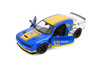 Box of 4 2018 Dodge Challenger SRT Hellcat Widebody #284 "GT Racing", Blue - Showcasts 73792D - 1/24 Scale Diecast Model Toy Cars