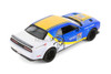 Box of 4 2018 Dodge Challenger SRT Hellcat Widebody #284 "GT Racing", Blue - Showcasts® 73792D - 1/24 Scale Diecast Model Toy Cars