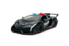 Lamborghini Veneno "Police", Matte Black - Jada Toys 37756 - 1/24 Scale Diecast Model Toy Car