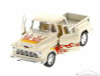 1955 Chevy Stepside Pickup with Flames, White with Flames - Kinsmart 5330DF - 1/32 Scale Diecast Model Replica (Brand New, but NOT IN BOX)