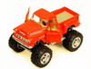 1955 Chevy Stepside Pickup Truck w/ Rubber Big Wheel, Orange - Kinsmart 5330DB - 1/32 Diecast Car