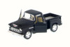 1955 Chevy Stepside Pickup, Matte Black - Kinsmart 5330DM - 1/32 Scale Diecast Model Toy Car