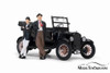 1925 Ford Model T Touring w/Laurel & Hardy Figures, Black - Sun Star 1905B, 1/24 scale Diecast Car