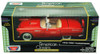 1956 Ford Thunderbird Convertible, Red - Motormax 73215 - 1/24 scale Diecast Model Toy Car