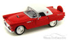 1956 Ford Thunderbird Closed Convertible, Red - Motormax 73312 - 1/24 scale Diecast Model Toy Car
