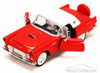 1956 Ford Thunderbird Closed Convertible, Red - Motormax 73312 - 1/24 scale Diecast Model Toy Car