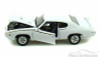1969 Pontiac GTO, White - Welly 22501 - 1/24 scale Diecast Model Toy Car