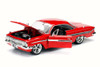 1961 Dom's Chevy Impala F8 Fate of Furious, Red - Jada 98430 - 1/24 Scale Diecast Model Toy Car