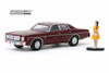1976 Dodge Coronet with Women in Dress, Burgundy - Greenlight 97080/48 - 1/64 scale Diecast Model Toy Car