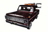 1969 Ford F-100 Pickup Tow Truck, Burgundy - Motor Max 75345AC - 1/24 Scale Diecast Model Toy Car