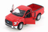 2015 Ford F-150 Regular Cab Pick Up, Red - Welly 24063WR - 1/24 Scale Diecast Model Toy Car