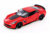 2017 Chevy Corvette Z06, Red - Welly 24085WR - 1/24 Scale Diecast Model Toy Car