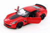 2017 Chevy Corvette Z06, Red - Welly 24085WR - 1/24 Scale Diecast Model Toy Car