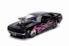 1969 Chevy Camaro with Engine Blower, Black with Pink Flames - Jada 30977DP1 - 1/24 scale Diecast Model Toy Car