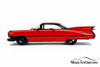 1959 Cadillac Coupe Deville Hard Top, Red - Jada 99989WA1 - 1/24 scale Diecast Model Toy Car