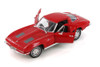 1963 Chevy Corvette Hard Top, Red - Welly 24073WR - 1/24 scale Diecast Model Toy Car