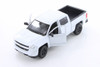 2017 Chevy Silverado Pickup Truck, White - Welly 24083WWT - 1/24 scale Diecast Model Toy Car