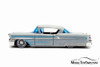 1958 Chevy Impala Hard Top with Diecast Mosaic Tile, Silver with Blue - Jada 31082 - 1/24 Scale Diecast Model Toy Car