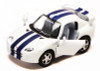 Dodge Viper GTS-R, White - Kinsmart 4020D - 4Diecast Model Toy Car (Brand New, but NOT IN BOX)