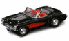 1957 Chevrolet Corvette Convertible, Black - Yatming 94209 - 1/43 Scale Diecast Model Toy Car