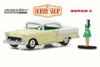 1955 Chevy Bel Air with Woman in Dress, Pale Yellow - Greenlight 97030B/48 - 1/64 Scale Diecast Car