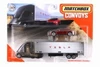 Tesla Semi & Box Trailer w/ Tesla Model S, Black with Red - Mattel GBK70-956A - 1/64 scale Diecast Model Toy Car