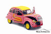 Citroen 2CV6 Cochonou Tour de France, Red with Yellow - Solido S1850021 - 1/18 Scale Diecast Car