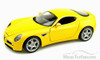 Alfa 8C Competizione, Yellow - Bburago 12077 - 1/18 scale Diecast Model Toy Car