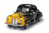 1940 Ford Deluxe Hardtop, Black with Yellow Flames - Motor Max 73108TC/BKF - 1/18 scale Diecast Model Toy Car