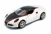 Alfa-Romeo 4C Hardtop, White and Black - Showcasts 79513 - 1/24 Scale Diecast Model Toy Car