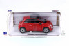 Fiat 500, Red - New Ray 71016A-RD - 1/24 Scale Diecast Model Toy Car