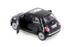Fiat 500, Black - Kinsmart 5345D - 1/28 Scale Diecast Model Toy Car